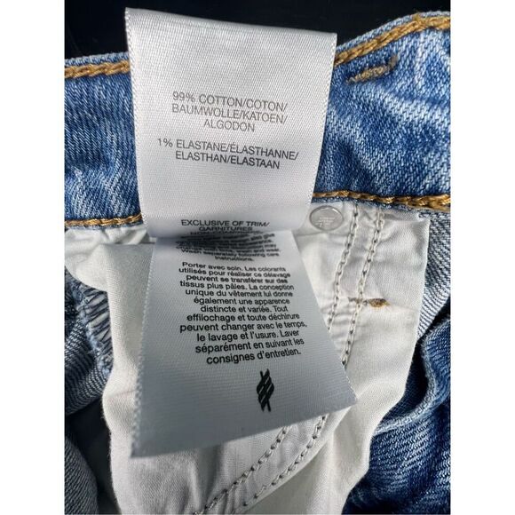 Silver Jeans Light Wash High Rise Distressed Cut Off Denim Shorts - Picture 6 of 6